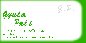 gyula pali business card